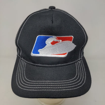 Jet Tribe Men's Snapback Hat Black Adjustable Embroidered Logo