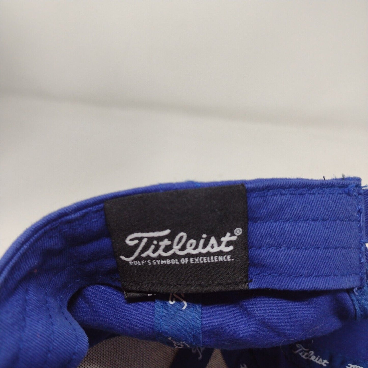 Titleist Golf Mens Pro V1 Slideback Hat Blue Adjustable Embroidered Logos