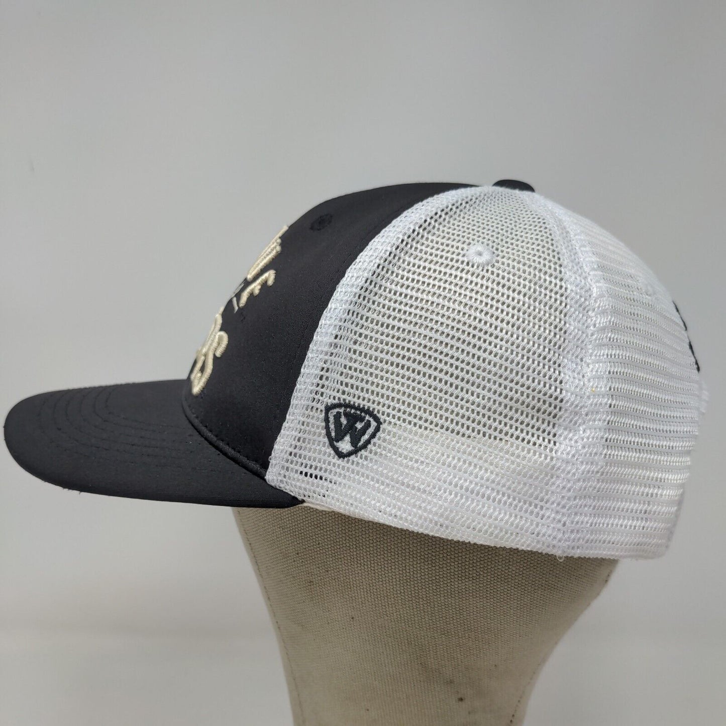 Top of the World Men's Snapback Mesh Back Purdue Boilermakers Hat Black White