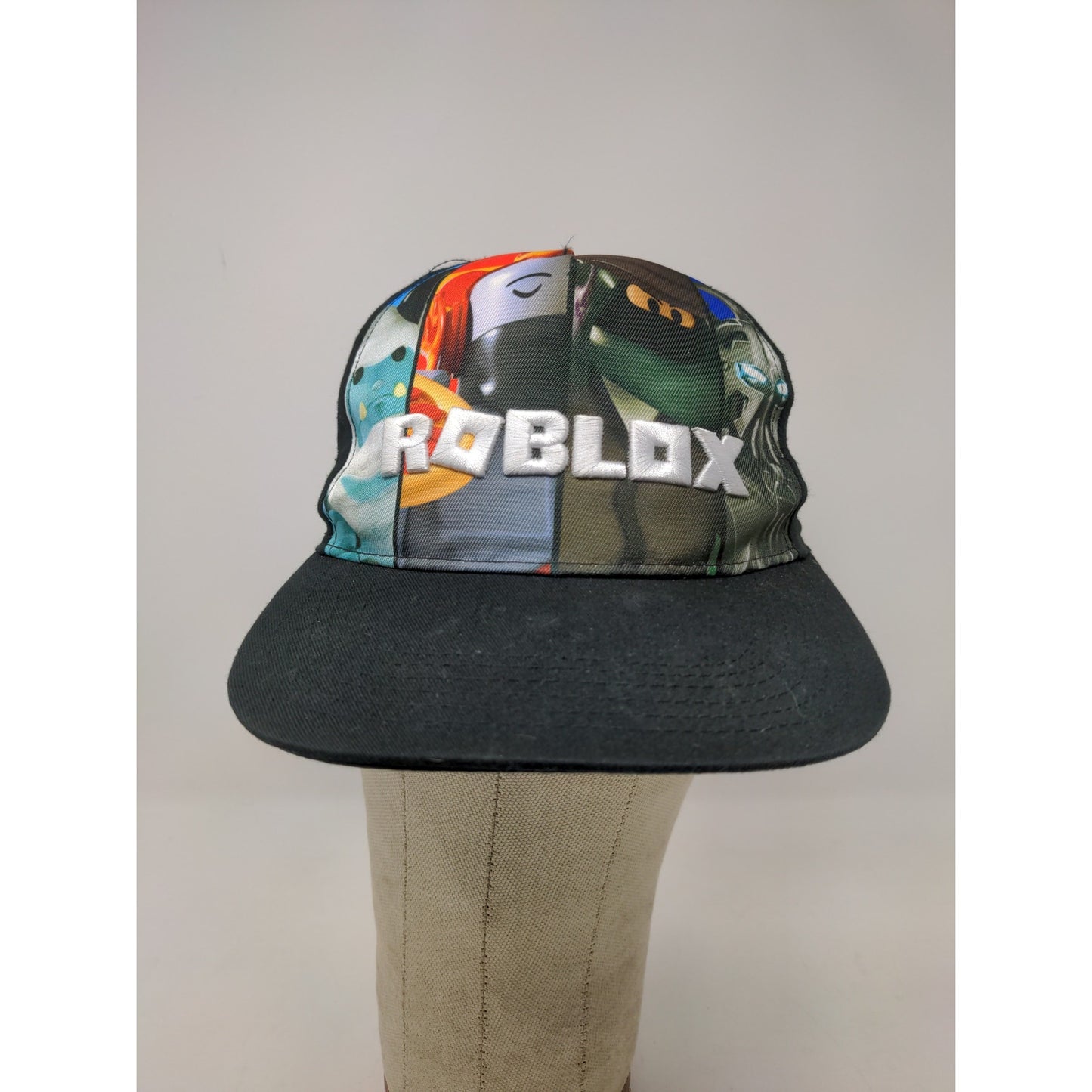 Youth Roblox Snapback Hat One Size Black Embroidered Spell Out