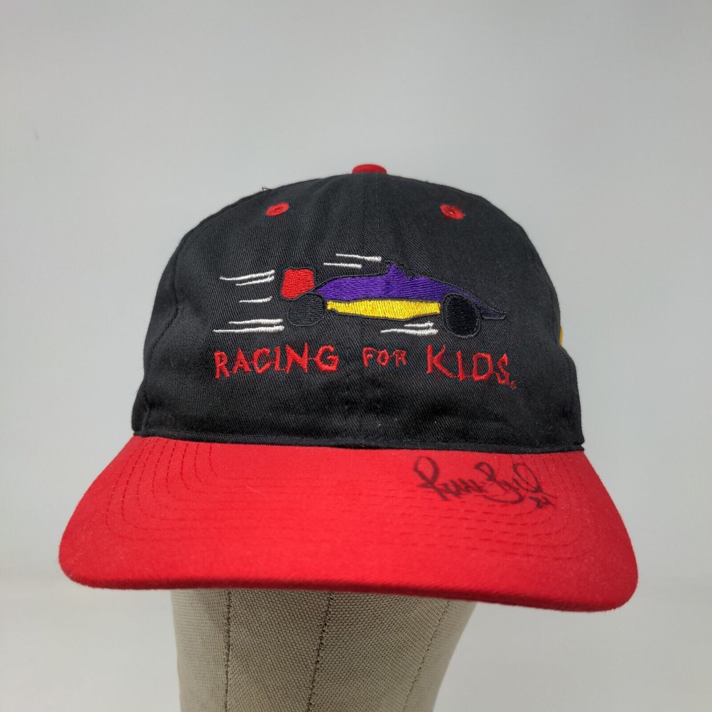 Otto Mens Racing for Kids Snapback Hat Black OSFA Autographed Signed Robbie Buhl