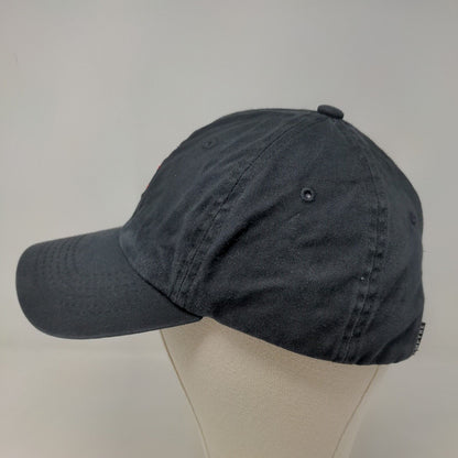 Unbranded Men's Slideback Hat Black Size OSFM Embroidered Rose Flower Logo