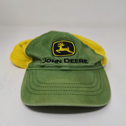 John Deere Boys Toddlers Snapback Mesh Back Hat Green Yellow OSFA Embroidered