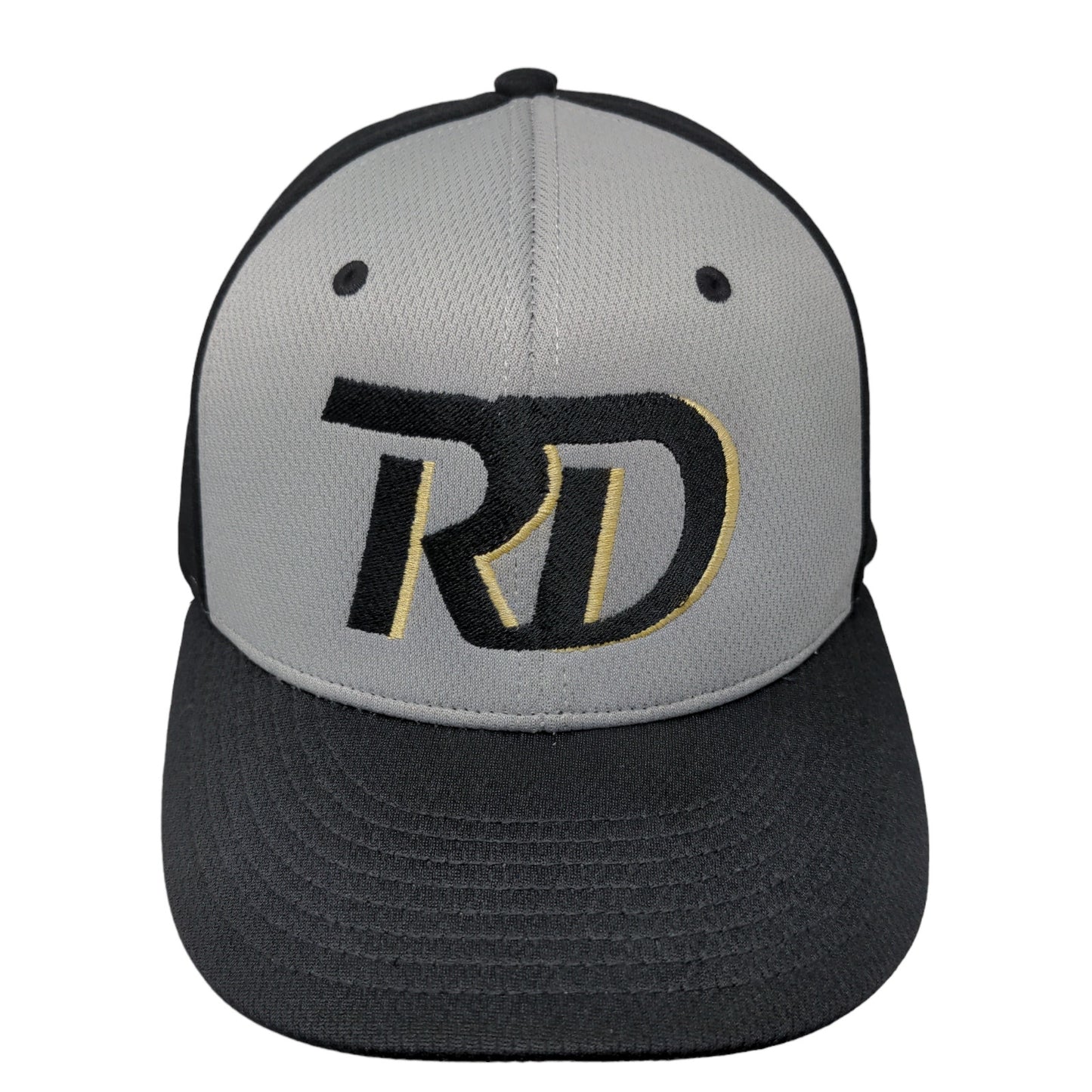 Richardson Men's Fitted Hat Black Gray Size Small-Medium Embroidered
