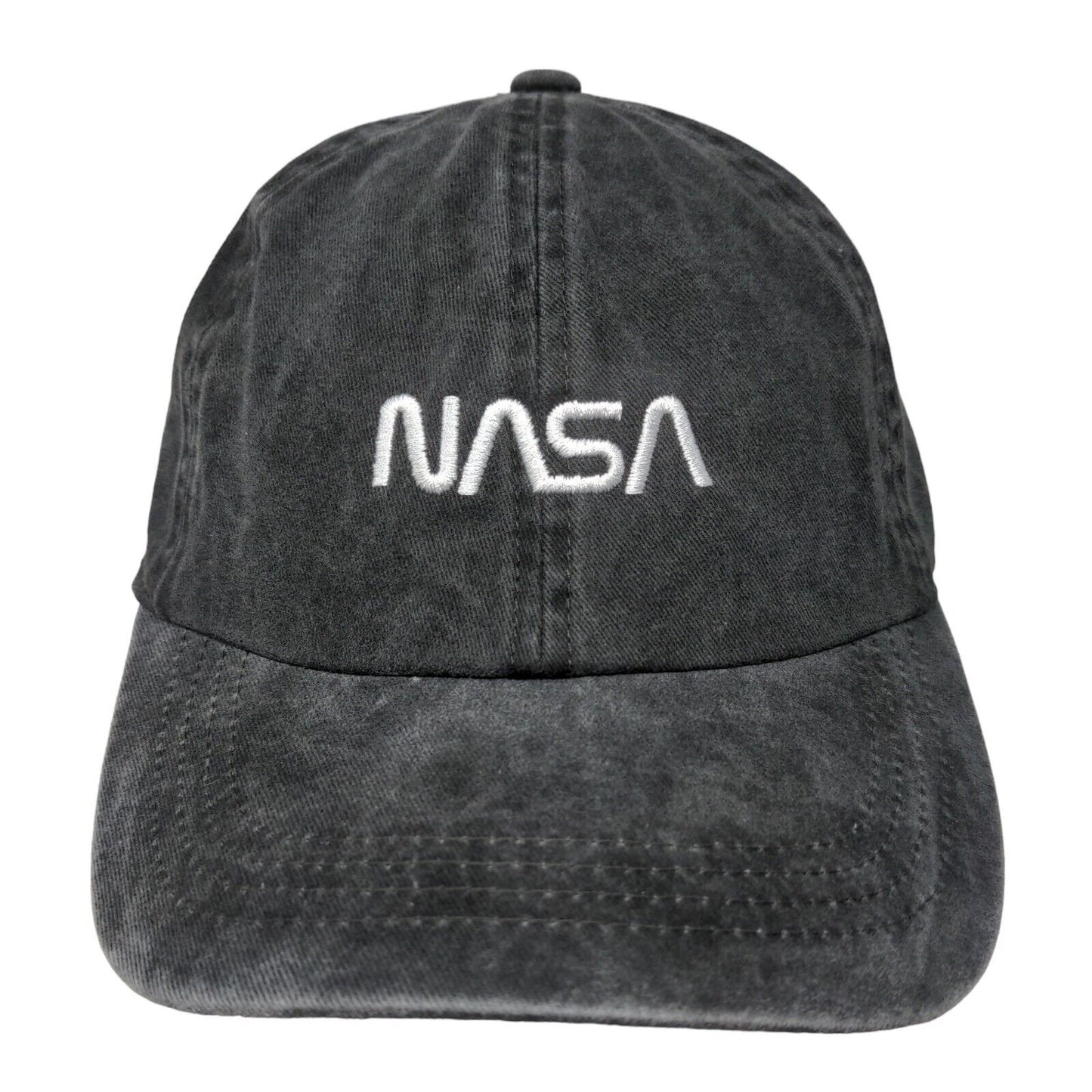 Unbranded Men's Slideback Hat Gray Size OSFM Embroidered NASA Logo Cotton