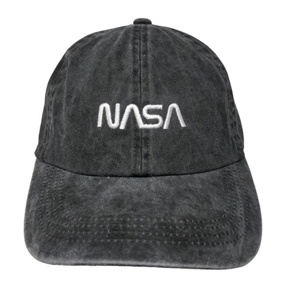 Unbranded Men's Slideback Hat Gray Size OSFM Embroidered NASA Logo Cotton