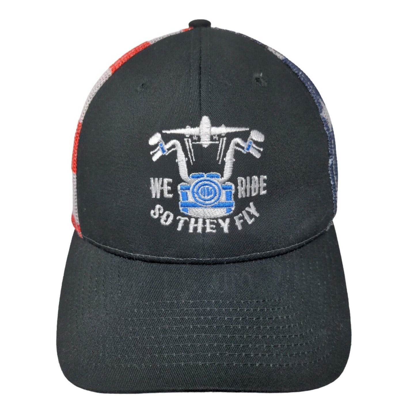 Unbranded Men's Snapback Mesh Back Hat Patriotic We Ride So They Fly Patriotic