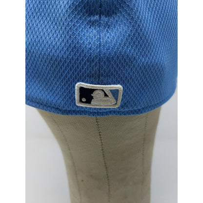 New Era 59Fifty MLB Tampa Rays 2017 Florida Hat SZ 7 1/4 White Blue Embroidered