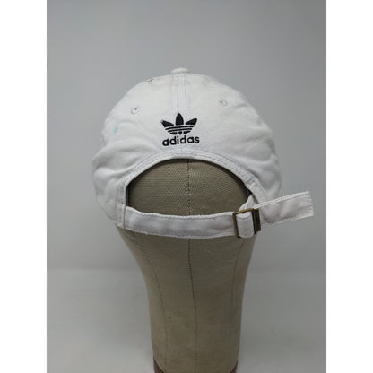 Womens Adidas Slideback Hat Embroidered Trefoil Logo OSFW White