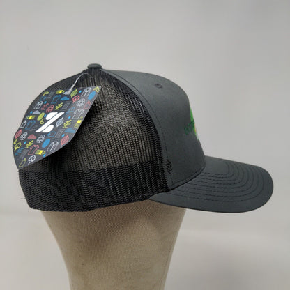 International Feed Men's Mesh Back Snapback Hat Black Embroidered Logo W/Tags