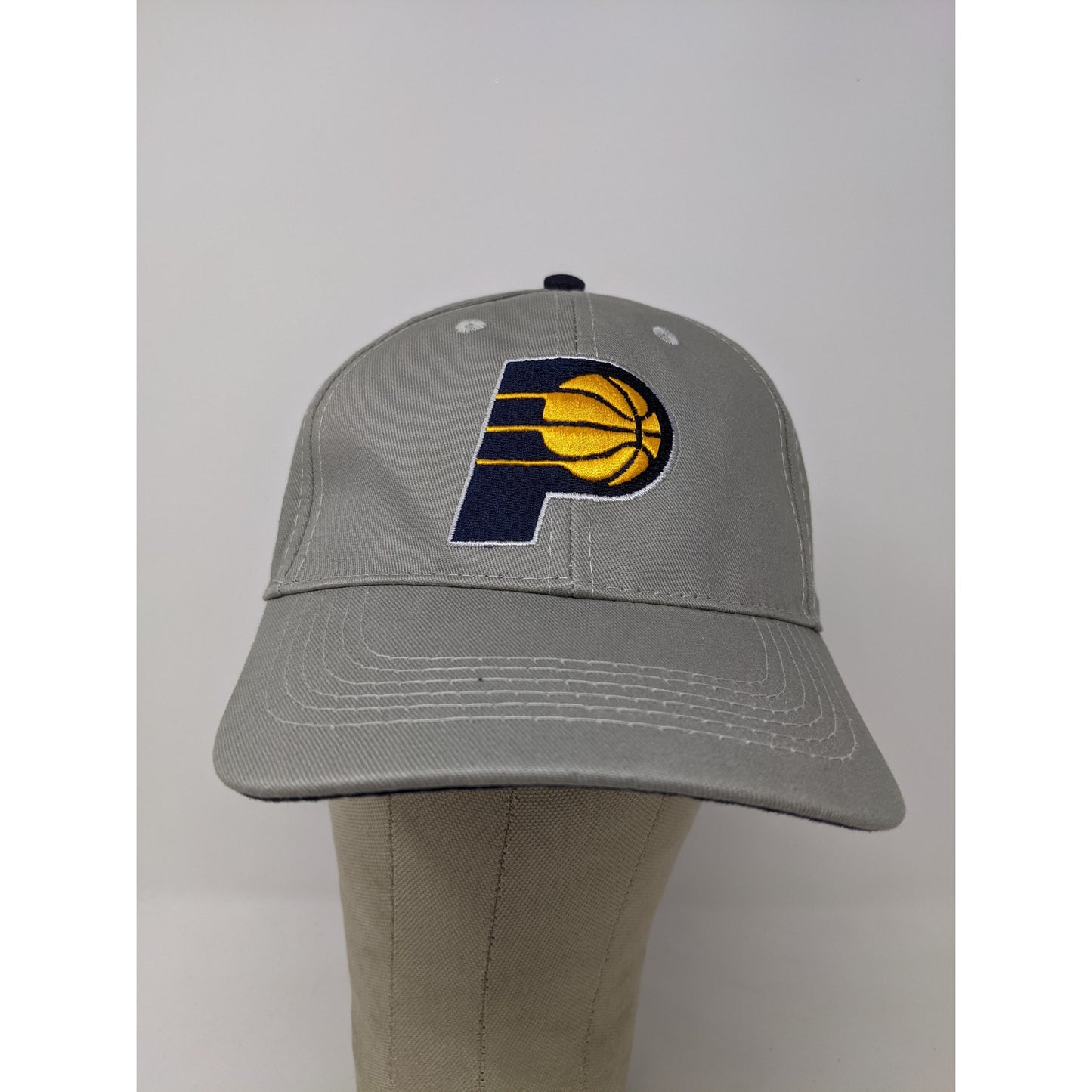 Main Gate Indiana Pacers Lucas Oil Strapback Hat Embroidered Logo Cap Gray