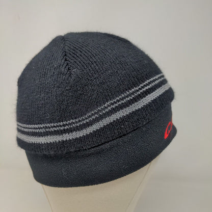 Running Room Men's Knit Beanie Hat Black Size OS 100% Acrylic Embroidered Canada