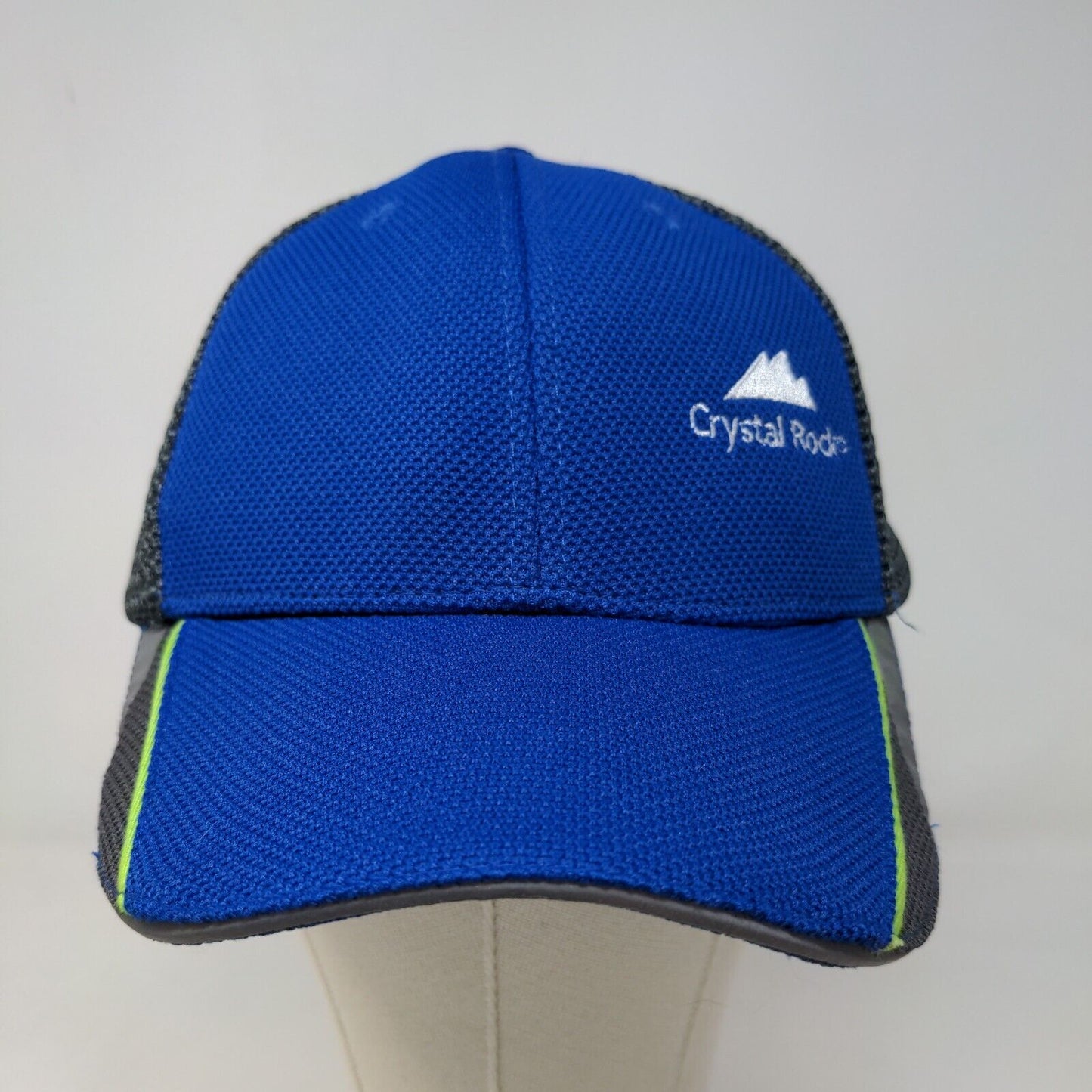 Cintas Crystal Rock Primo Water Men's Strapback Mesh Back Hat Blue Gray Logo