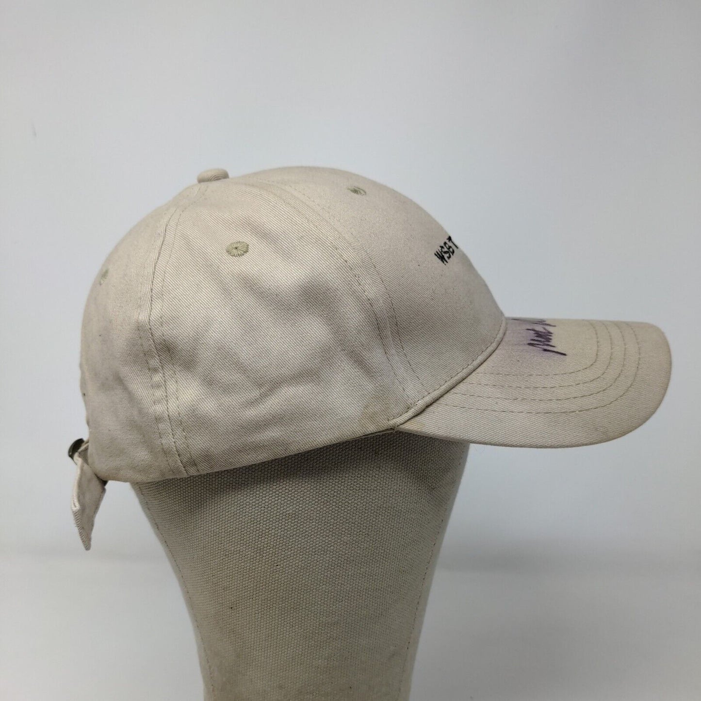 WSBT ABC 22 Men's Slideback Hat Tan OSFA Autographed Signed Cotton