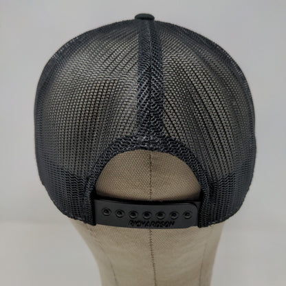 RCM Supply Men's Snapback Mesh Back Hat Cap Black Gray Patch Logo