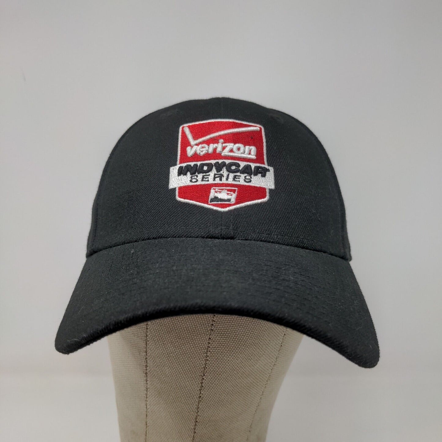 New Era Men's Verizon Indycar Series Strapback Hat Black Adjustable Embroidered