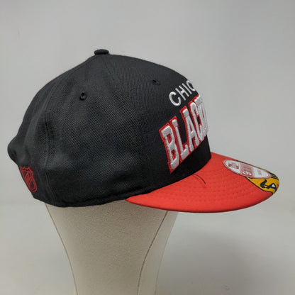 New Era 9Fifty Men's NHL Chicago Blackhawks Snapback Hat Black OSFM Big Logo