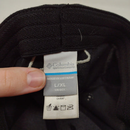 Columbia Mens PFG Performance Fishing Gear Black Fitted Hat Cap Size L / XL