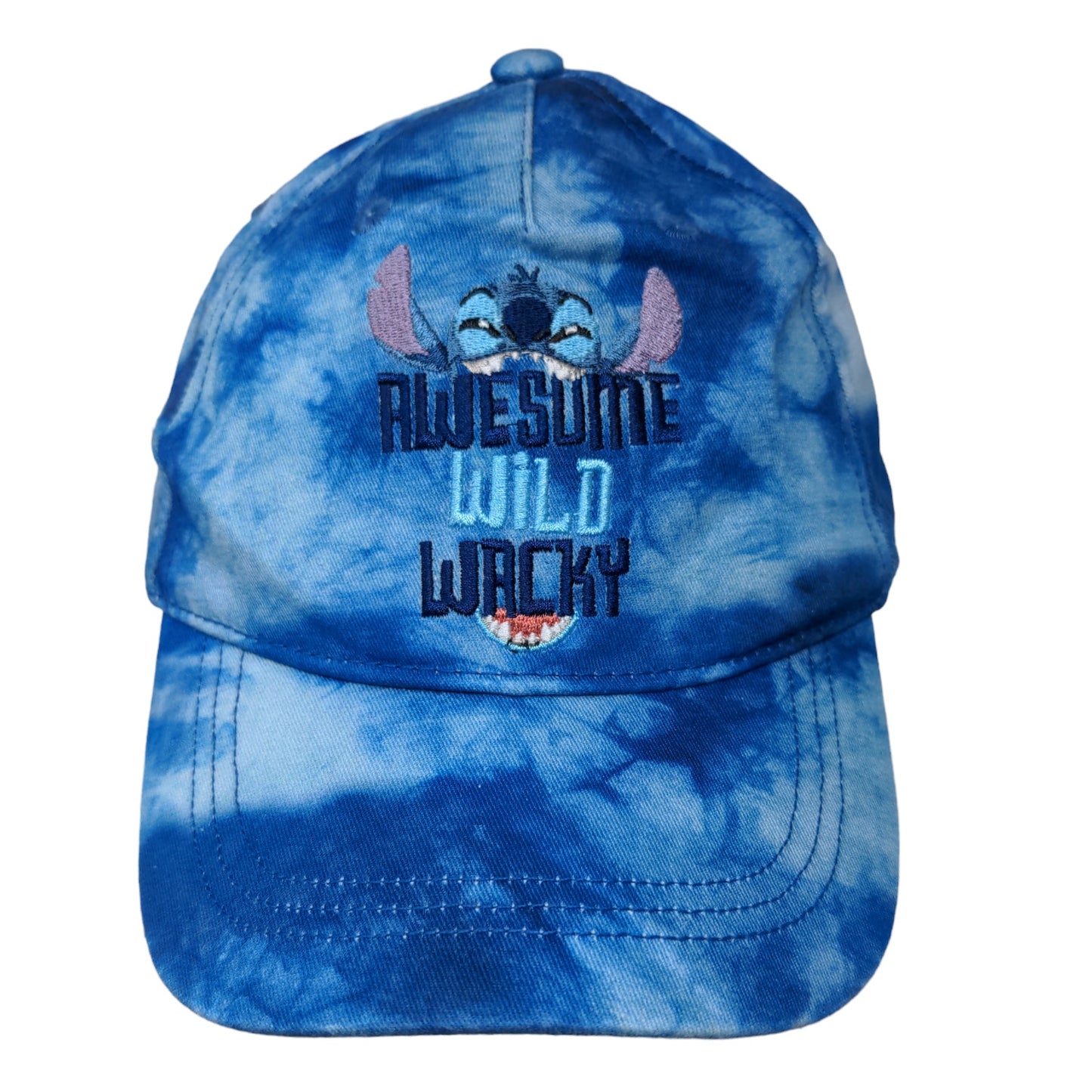 Stitch Men's Slideback Hat Blue Tie Dye Embroidered Logo Vent Holes