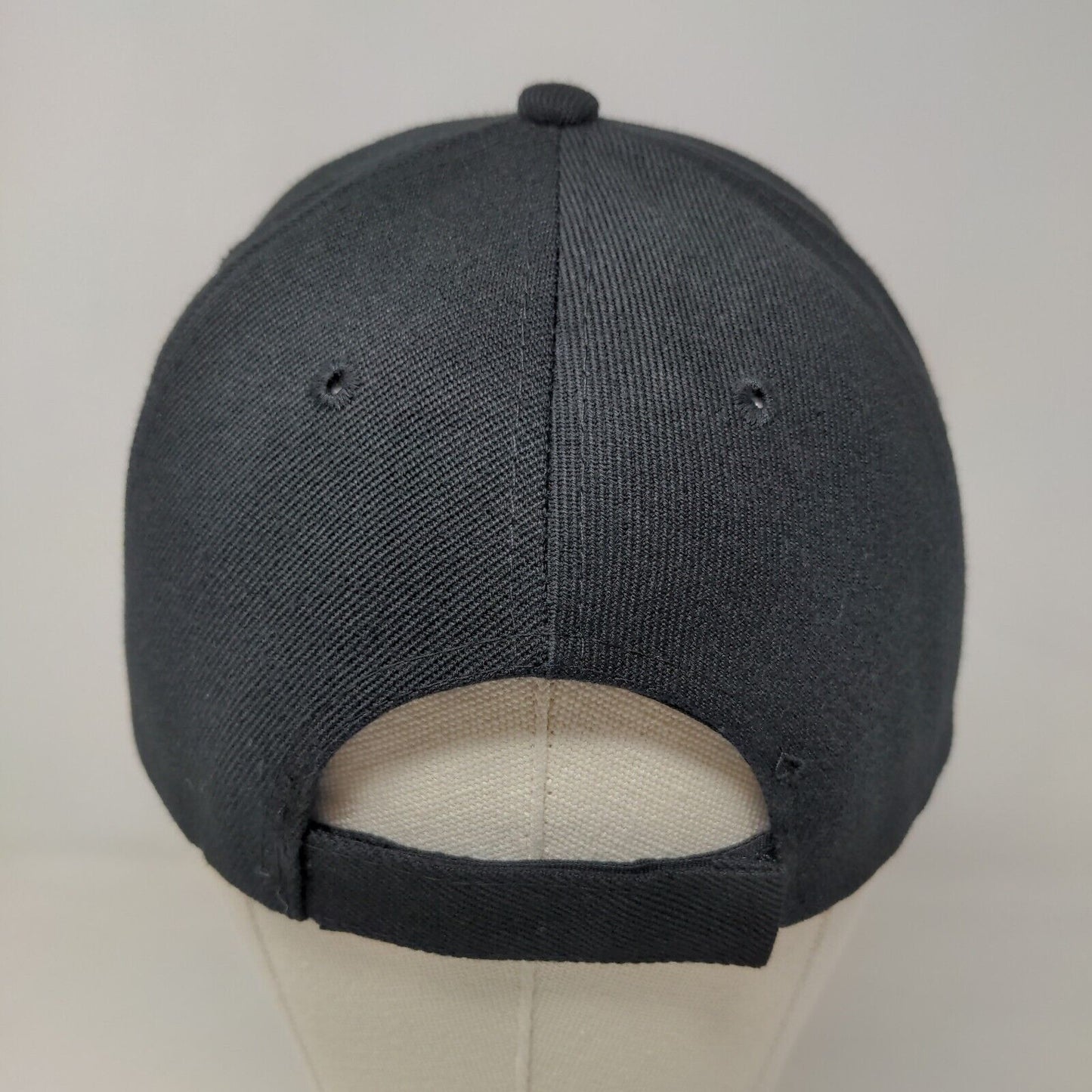 Tan's Club Men's Strapback Hat Black Adjustable Blank 100% Acrylic