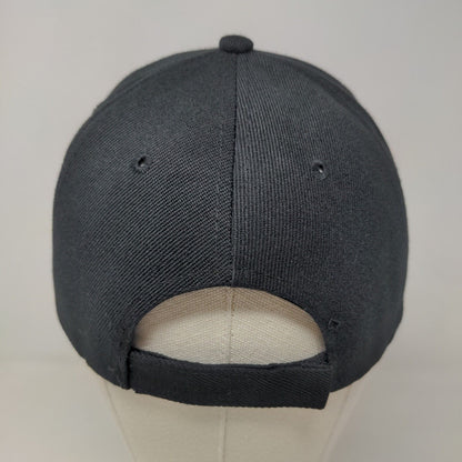 Tan's Club Men's Strapback Hat Black Adjustable Blank 100% Acrylic