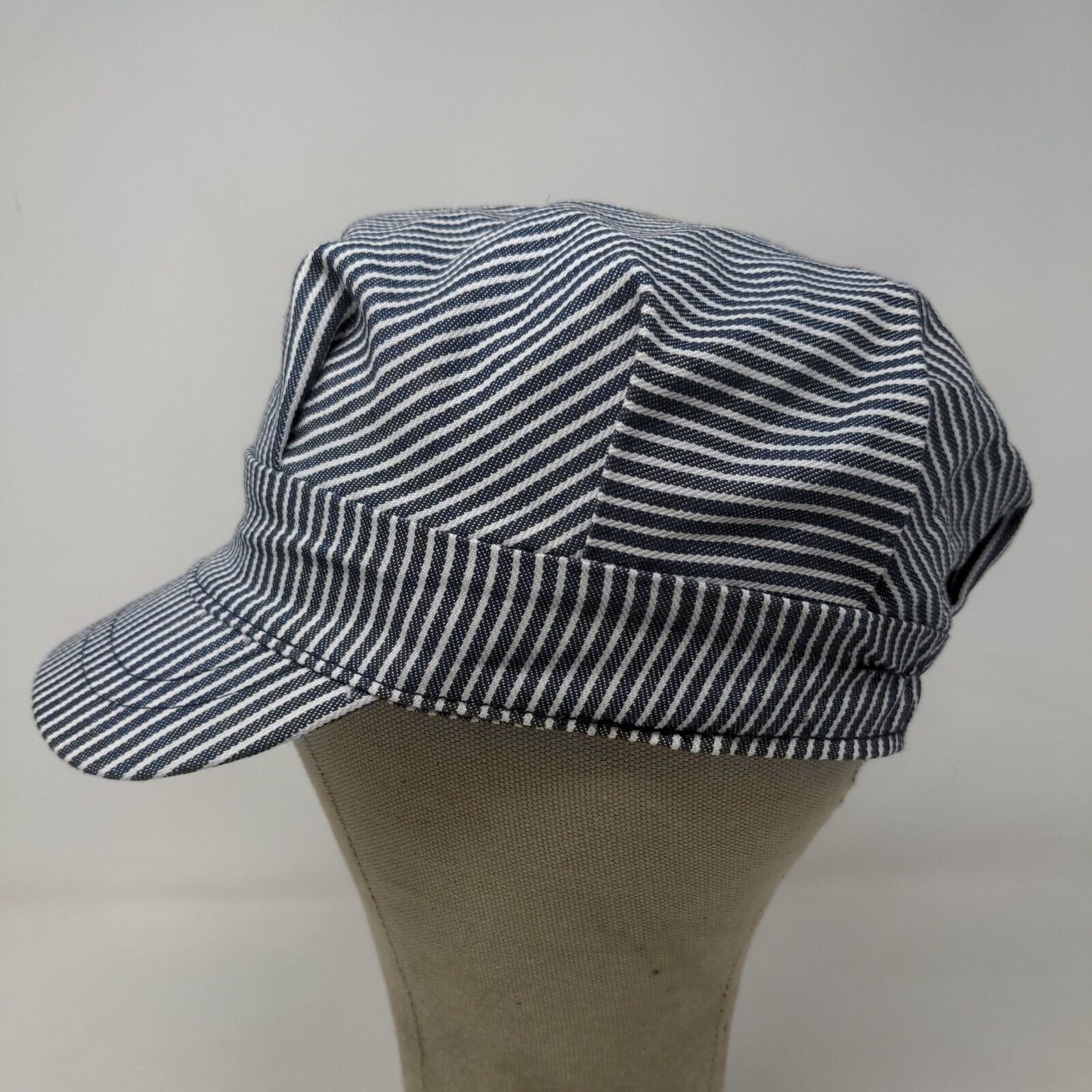 Imaginerium Boys Train Conductor Hat Blue White Striped 2008 Toys R' Us