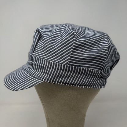 Imaginerium Boys Train Conductor Hat Blue White Striped 2008 Toys R' Us