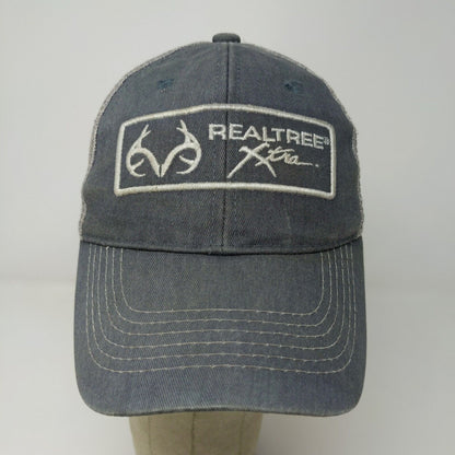 Realtree Xtra Men's Snapback Mesh Back Hat Gray Distressed Embroidered Logo