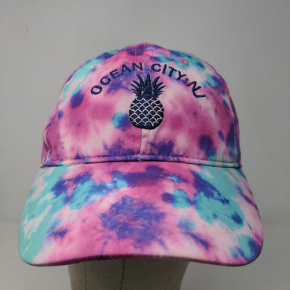 Lucky 7 USA Women's Strapback Hat Multicolor Tie Dye Embroidered Ocean City NJ