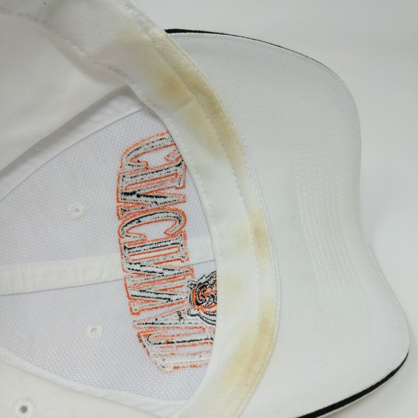 Reebok NFL Cincinnati Bengals Strapback Hat White OSFA Embroidered Logo