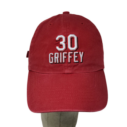 MLB Ken Griffey Slideback Hat Red Size S/M Embroidered Logo #30