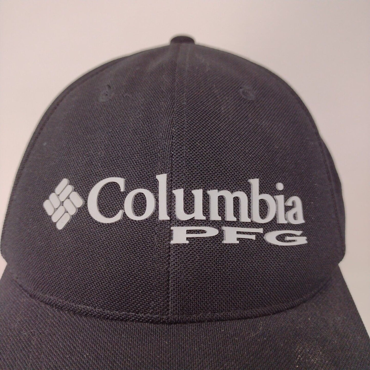 Columbia Mens PFG Performance Fishing Gear Black Fitted Hat Cap Size L / XL