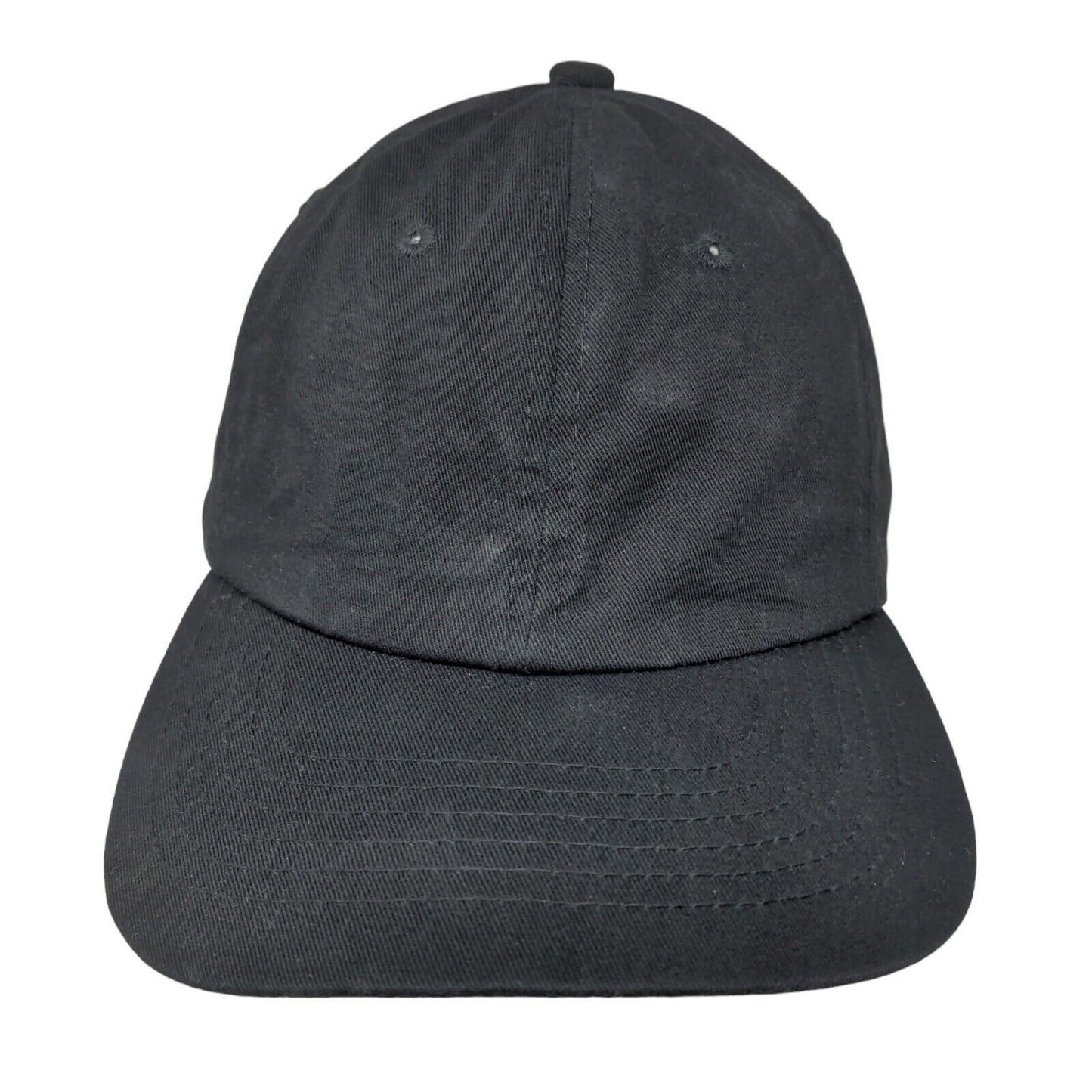 Unbranded Men's Slideback Hat Black Adjustable Blank Vent Holes