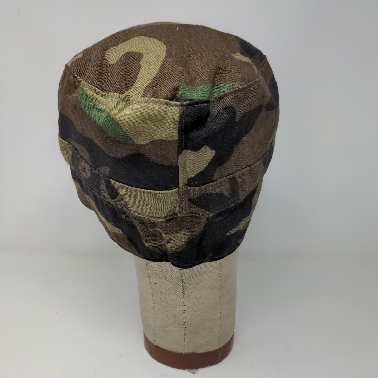 U.S. Military BDU Combat Cap Green Brown Camo Size 7.5 Ear Flaps