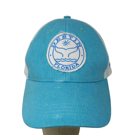 Alvin's Island Destin Florida Snapback Hat Blue Adjustable Mesh Back