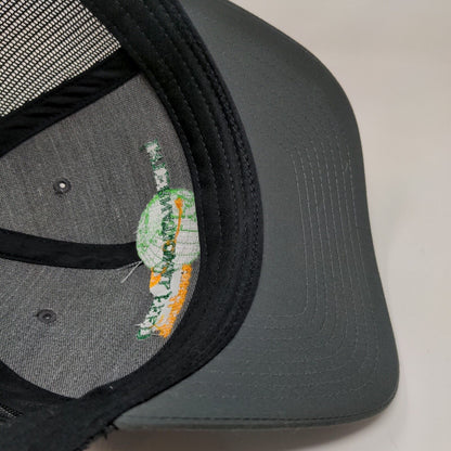 International Feed Men's Mesh Back Snapback Hat Black Embroidered Logo W/Tags