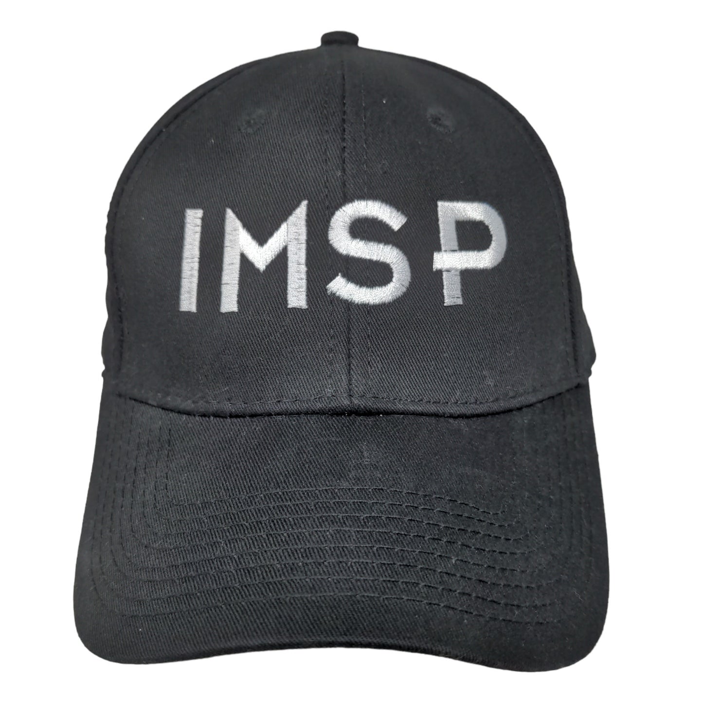 New Era Men's Strapback Hat Black OSFM Embroidered IMSP Logo 100% Cotton