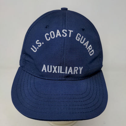 U.S. Coat Guard Auxiliary Mens Strapback Hat Blue Size L 7 1/4 - 7 1/2 Unionwear