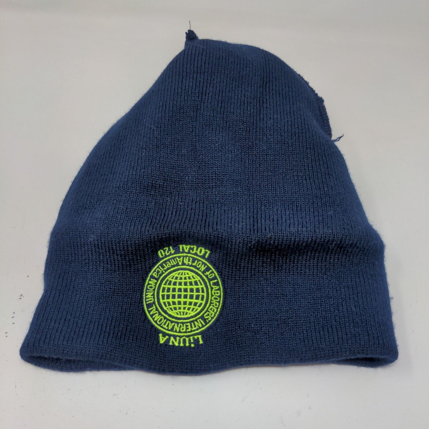 LiUNa International Laborer's Union Local 120 Beanie Hat Blue Embroidered