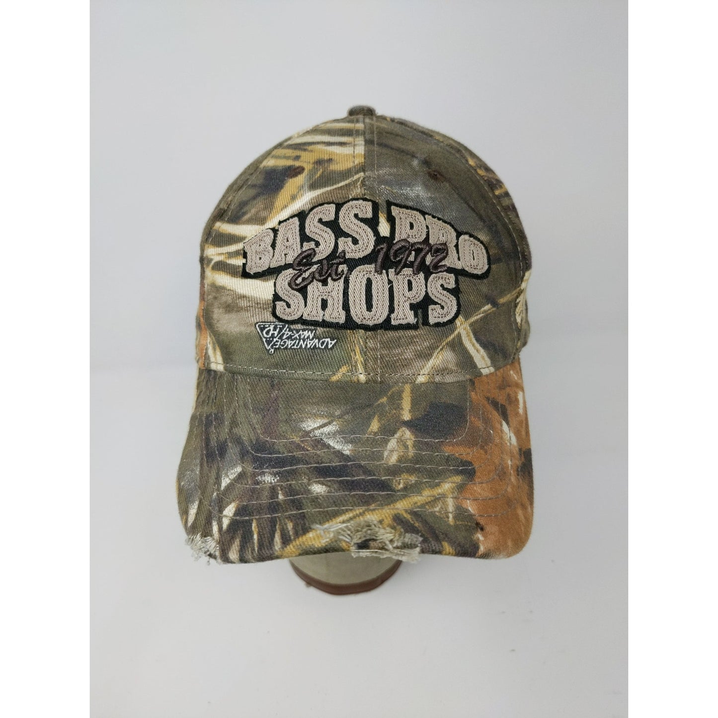 Bass Pro Shops Camo Strapback Hat OSFM Advantage Max 4 HD Camouflage Green Brown