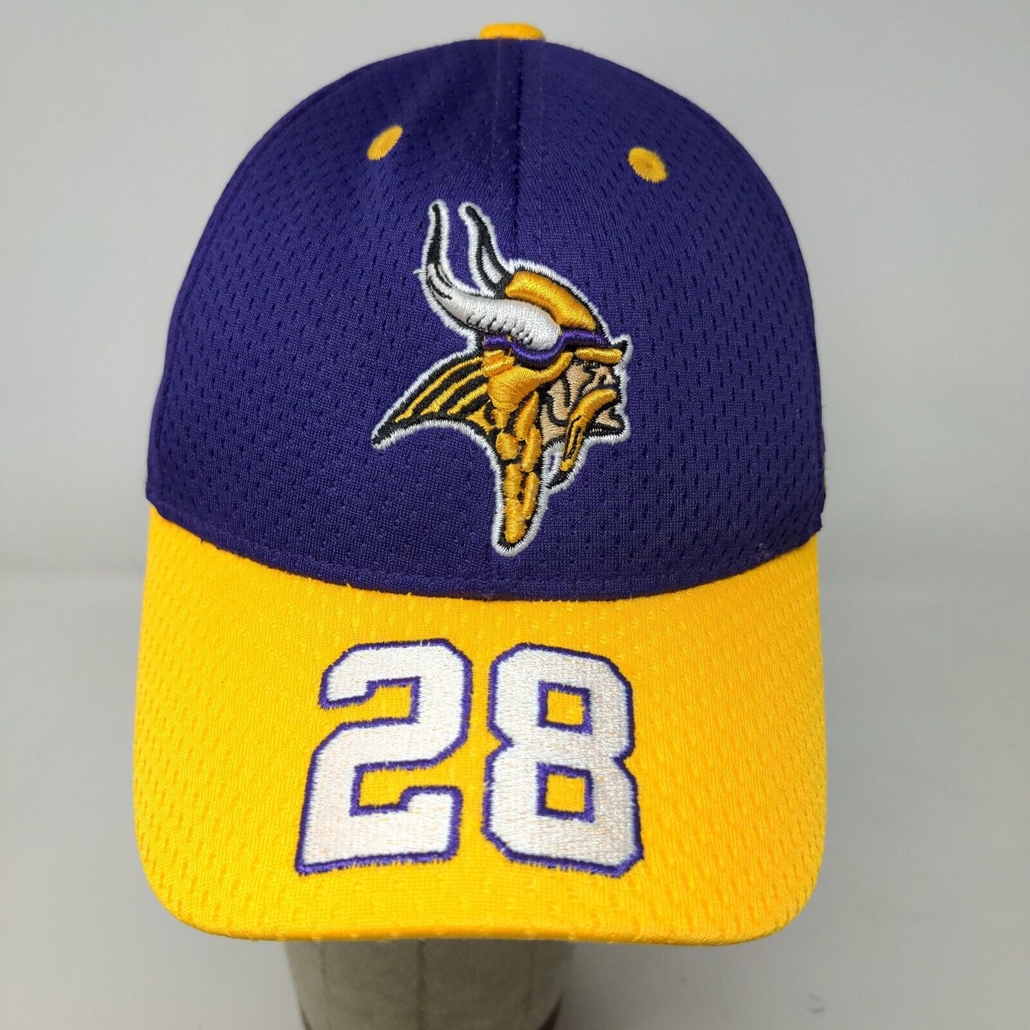 Reebok NFL Boys Minnesota Vikings Strapback Hat Purple Yellow #28 Peterson