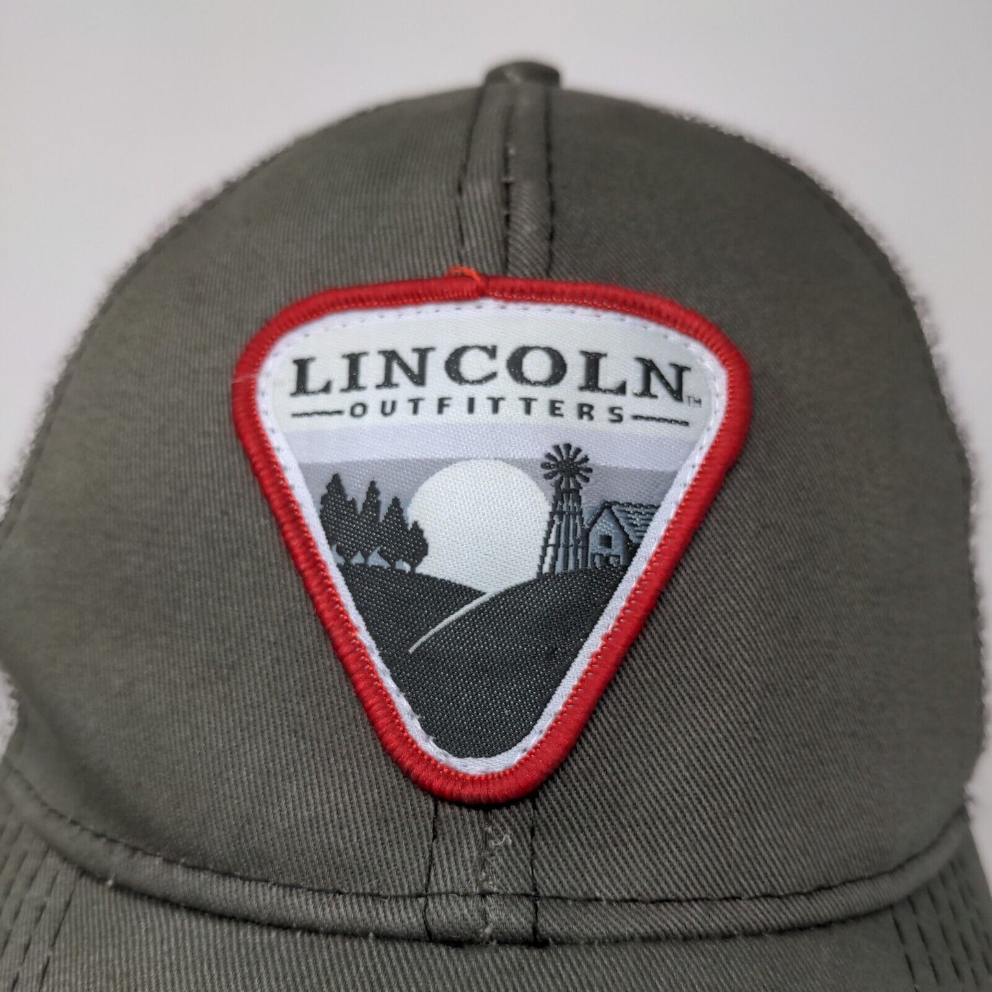 Lincoln Outfitters Men's Snapback Mesh Back Hat Green Embroidered Logo