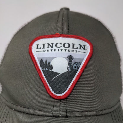 Lincoln Outfitters Men's Snapback Mesh Back Hat Green Embroidered Logo