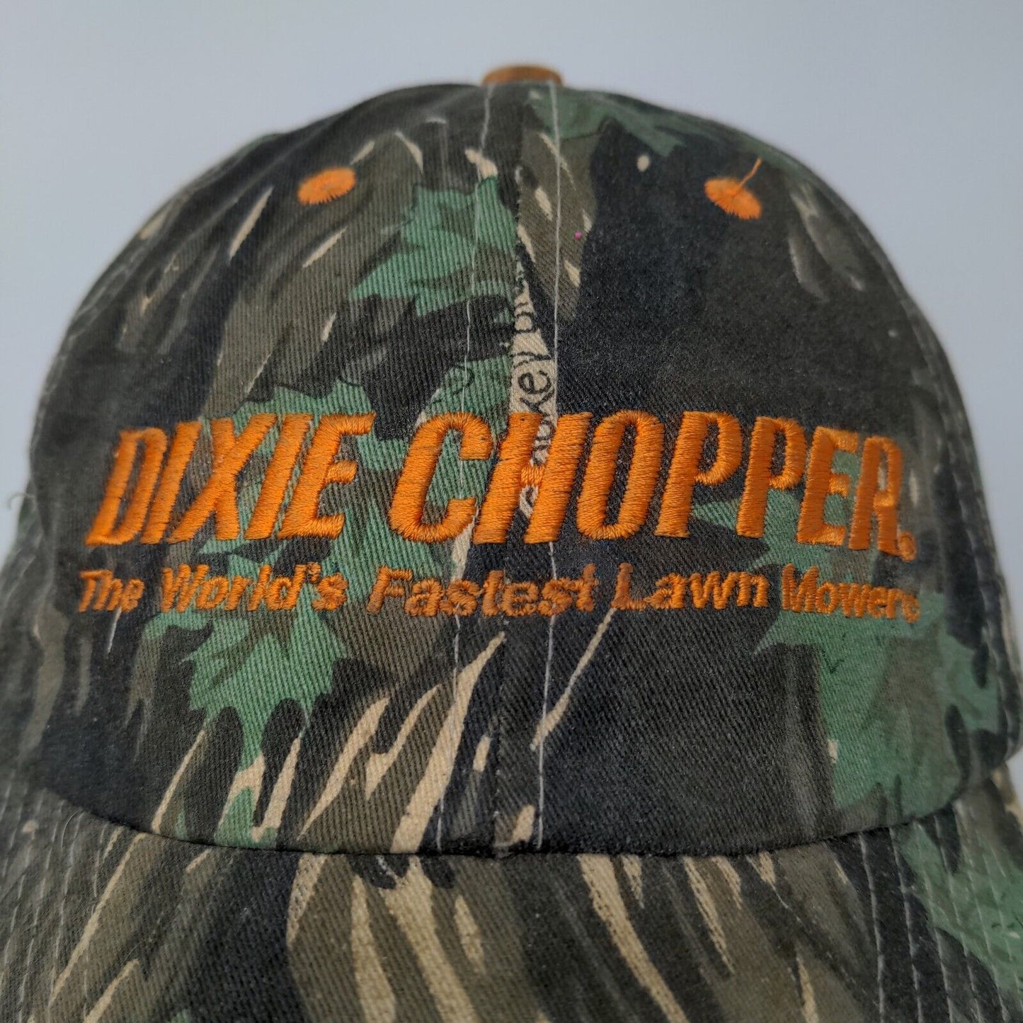 Dixie Chopper Strapback Lawn Mower Camo Hat Green OSFA Embroidered Logo