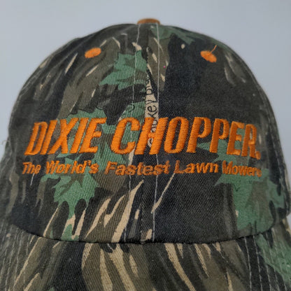 Dixie Chopper Strapback Lawn Mower Camo Hat Green OSFA Embroidered Logo