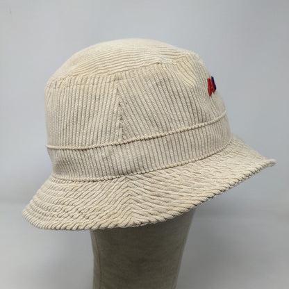 Spencer's Gifts Womens Bucket Hat Tan One Size Ribbed Polyester Embroidered Logo