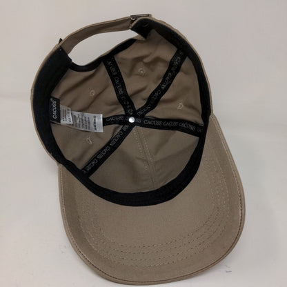 Cacuss Men's Slideback Hat Tan Size OS Patch Logo 100% Cotton