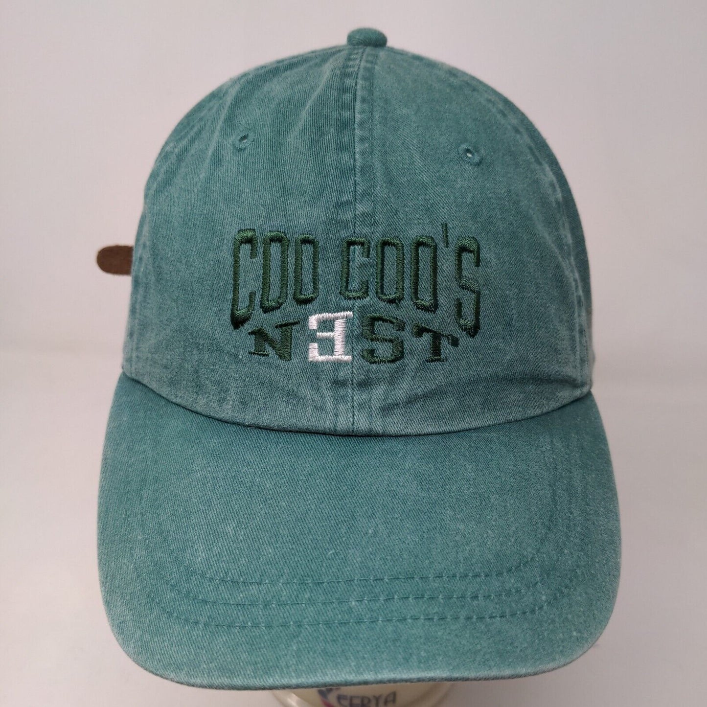 Adams Men's Slideback Hat Blue Green Adjustable Coo Coo's Nest Wakefield NH