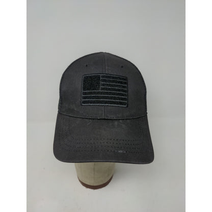 Highland Tactical Patriotic Hat Mesh Back Snapback Embroidered Flag Black OSFM