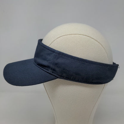 Richardson Men's Strapback Sun Visor Hat Blue Model R45 Embroidered A Logo